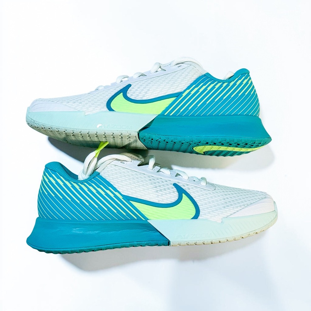 Nike Court Air Zoom Vapor Pro 2 Womens Tennis Shoes Teal White Size 8.5